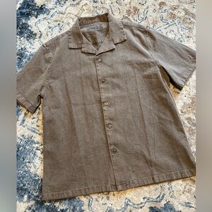 Abercrombie & Fitch Camp Collar Summer Linen-Blend Shirt Small